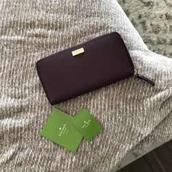 Kate Spade - Brand New Burgundy Leather Wallet