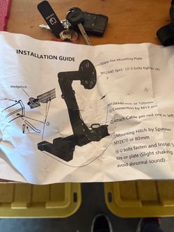 Tire spare carrier for hitch