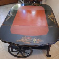 Vintage 1940s Tea Cart Asian Style 