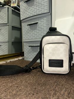 White Racer Sling Coach Bag