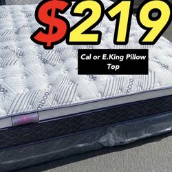 King Bamboo Plush Comfort Europillow Top 12inch Matres!!