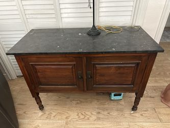 Antique Marble Top Mixing Table