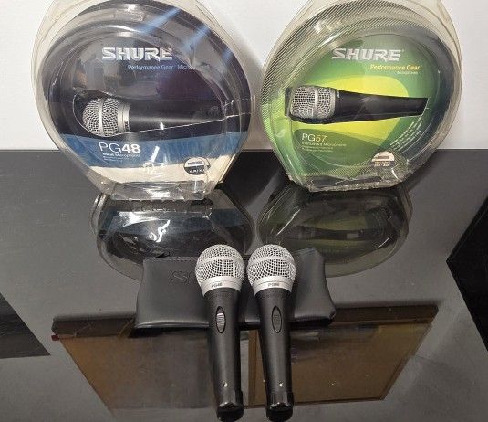 4 Shure Mics + PROformance Cable PG48 & PG57 Bundle