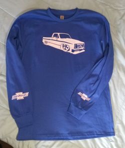 Chevy long sleeve blue T shirt