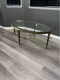 Oval Glass Coffee Table