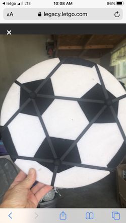 Soccer ball photo card display