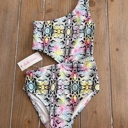 NWT Stella Cove 4yrs Snakeskin Print Side Cut Out Detail Swimsuit Retail $125
