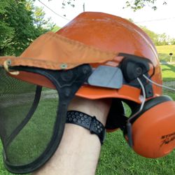 Stihl Pro Mark Helmet Mesh Face Shield Ear Protection Combo Safety Hard Hat 