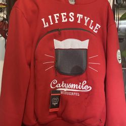 Lifestyle hoodie with cat pouch sale