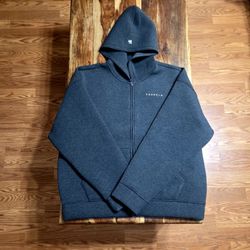 YoungLA Men's Heather Black "SCUBA" Zip-up Hoodie 