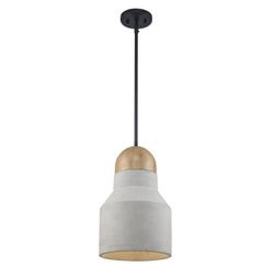 Trans Globe UrbanConcrete 1 - Light Single Pendant (PND-2266 BK)