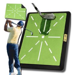 NINE + NINE Golf Gifts for Men/Women - Golf Practice Mat and Hitting Mat