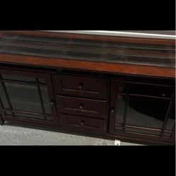 Cherrywood Console Table Entertainment Center