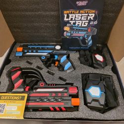 Squad Hero Battle Action Laser Tag 2.0 – Set of 4 (Rechargeable w/ Charging Station) – New Open Box