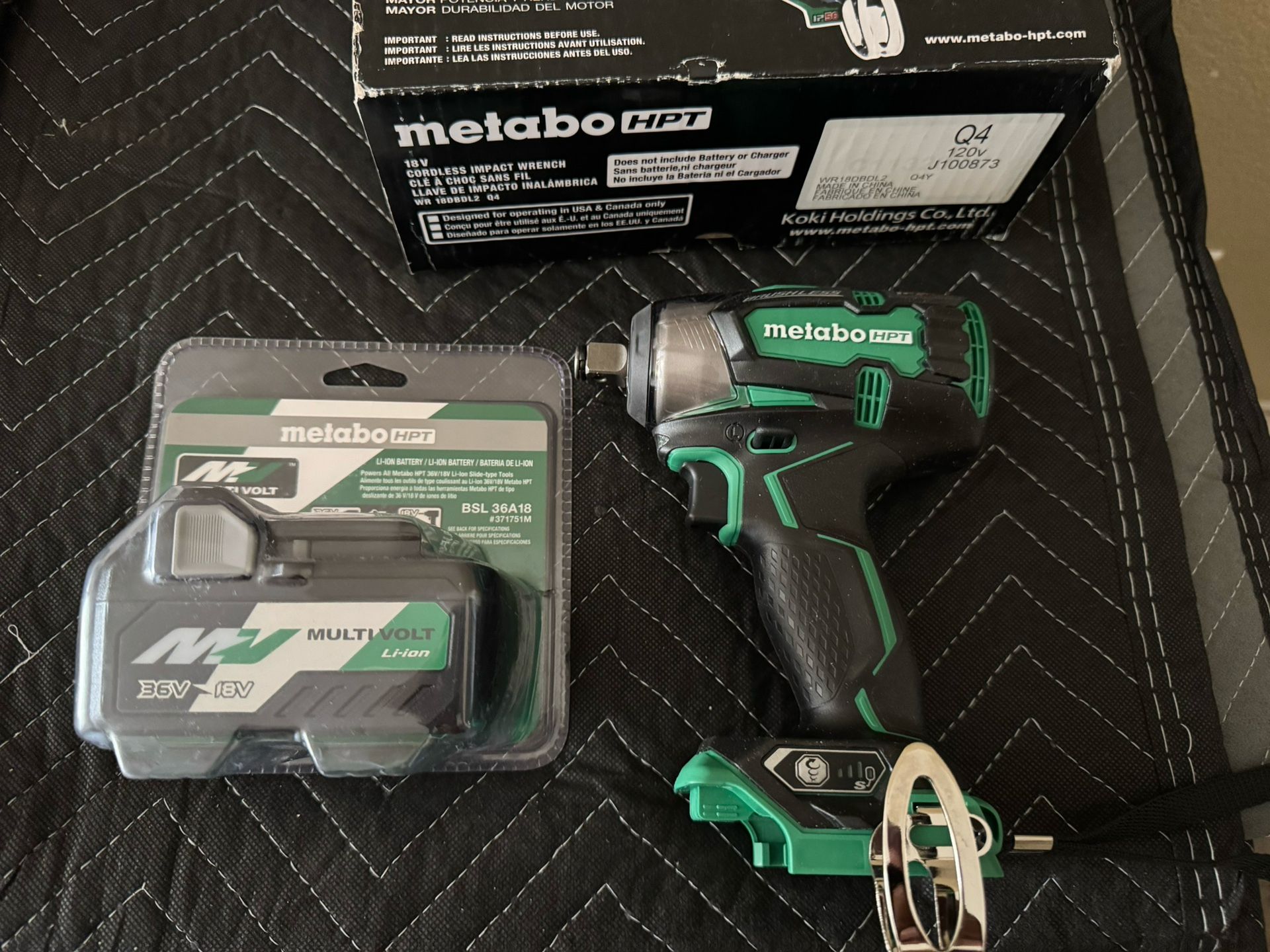 Brand New Metabo 18v 1/2in Impact Wrench w/ New Sealed Battery