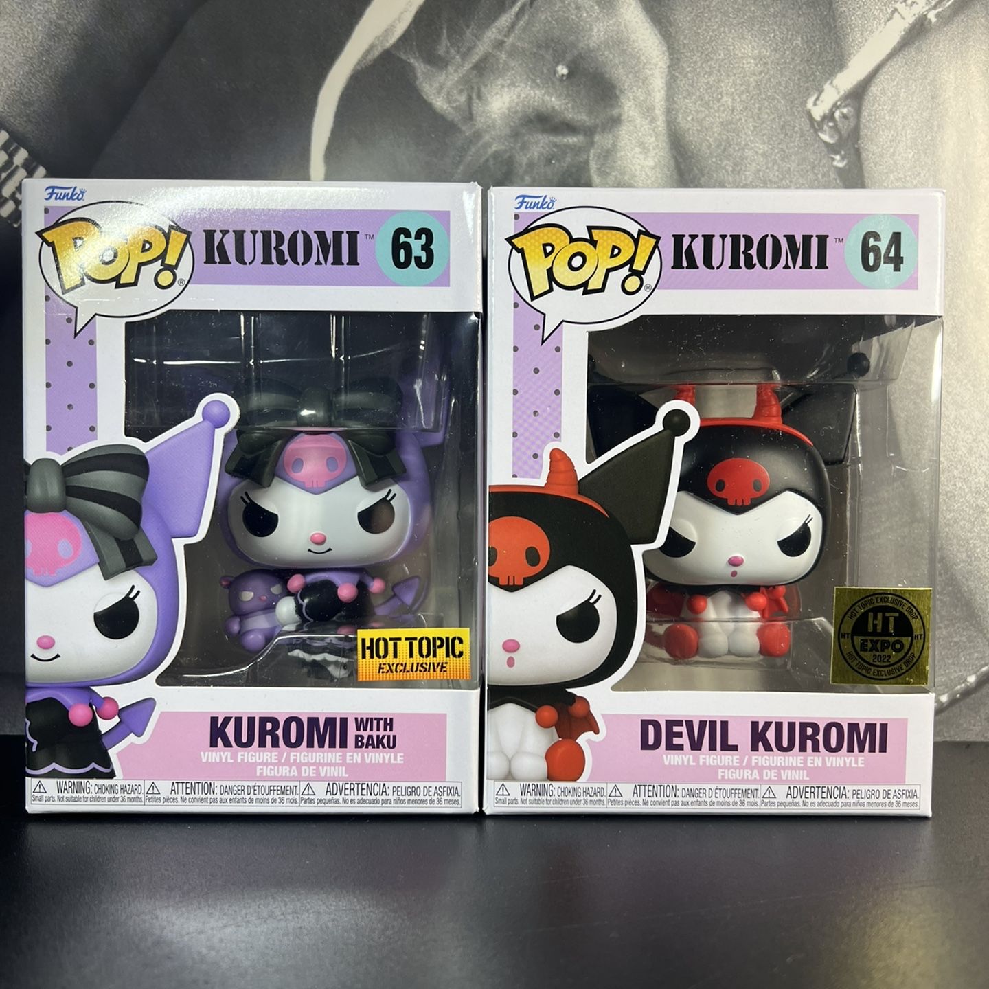 Funko Pop Kuromi With Baku 63 Devil Kuromi 64 Hot Topic Exclusive