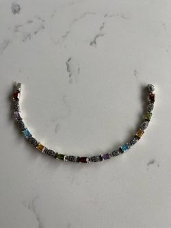 Sterling Silver Multi Stone Bracelet