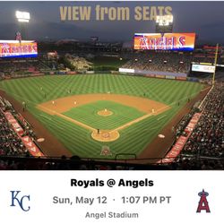 2 LA Angels Baseball tickets  / Parking vs Kansas City Royals Sunday May 12, 2024