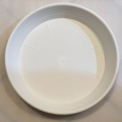 16” (13.5” Base) Pack of 2 Plant Saucers-White Granite Colored Polypropylene