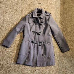 Women's Gray Pea Coat/ Winter Jacket Size Small