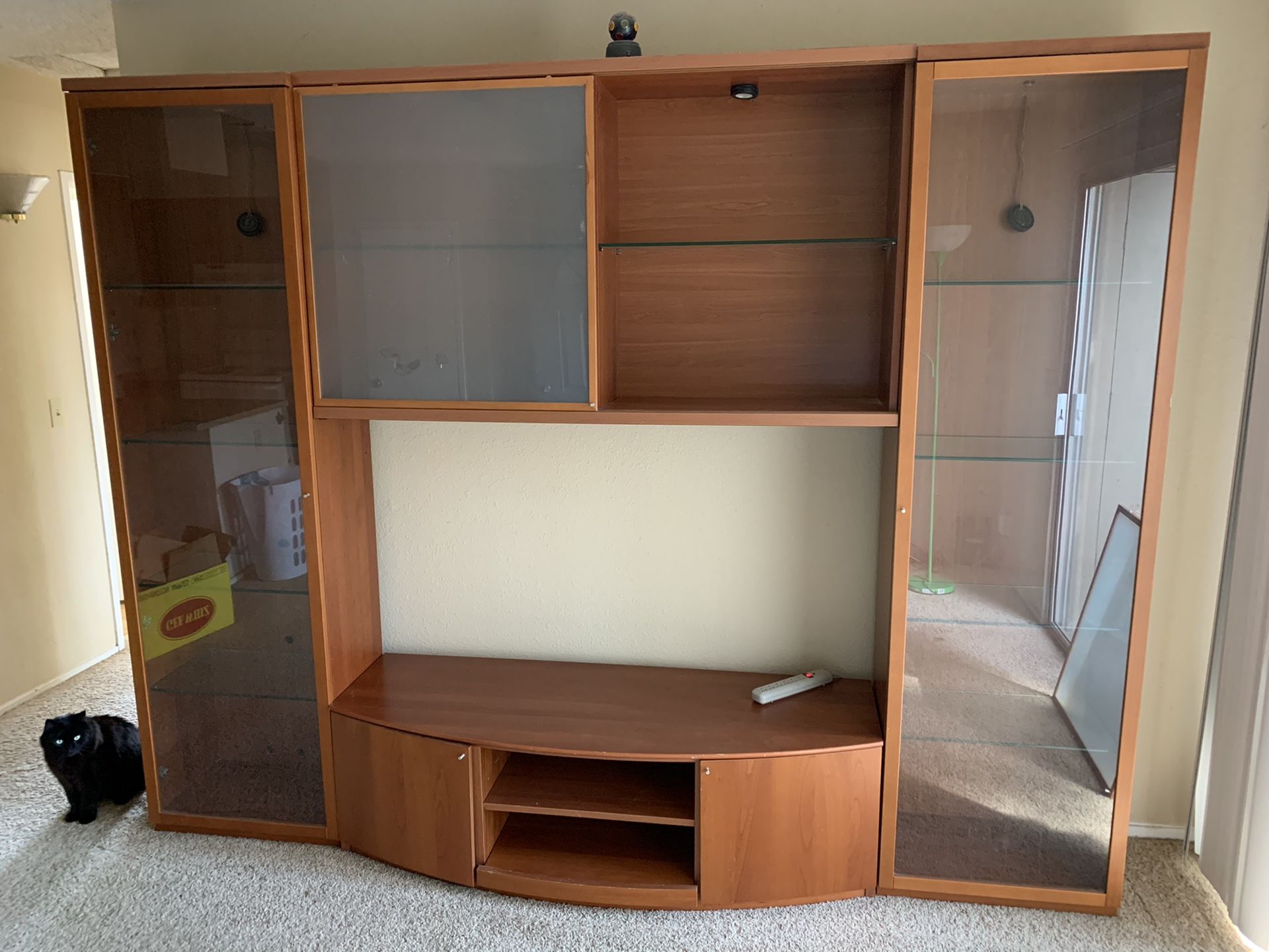 Solid wood 4piece entertainment center