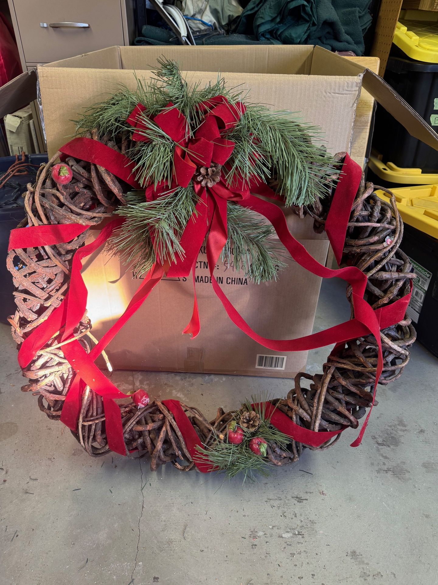 Large Christmas wreath home holiday decor decorations