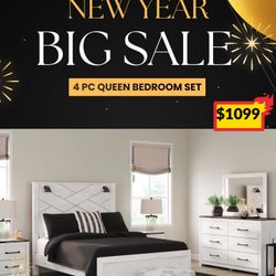 4 PC QUEEN BEDROOM SET 