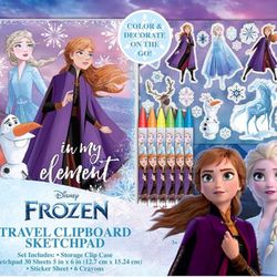Disney Frozen 2 Travel Clipboard Sketchpad Ages 3+ NEW!! NWT