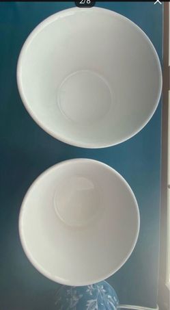 White Ceramic Bowls Set of 2 … Made in Portugal