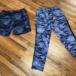 Two Pairs Of Men’s Gray Camo Athletic Wear