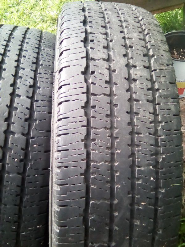 LT 225/75R16 Auto Tires: All Three For 20.00