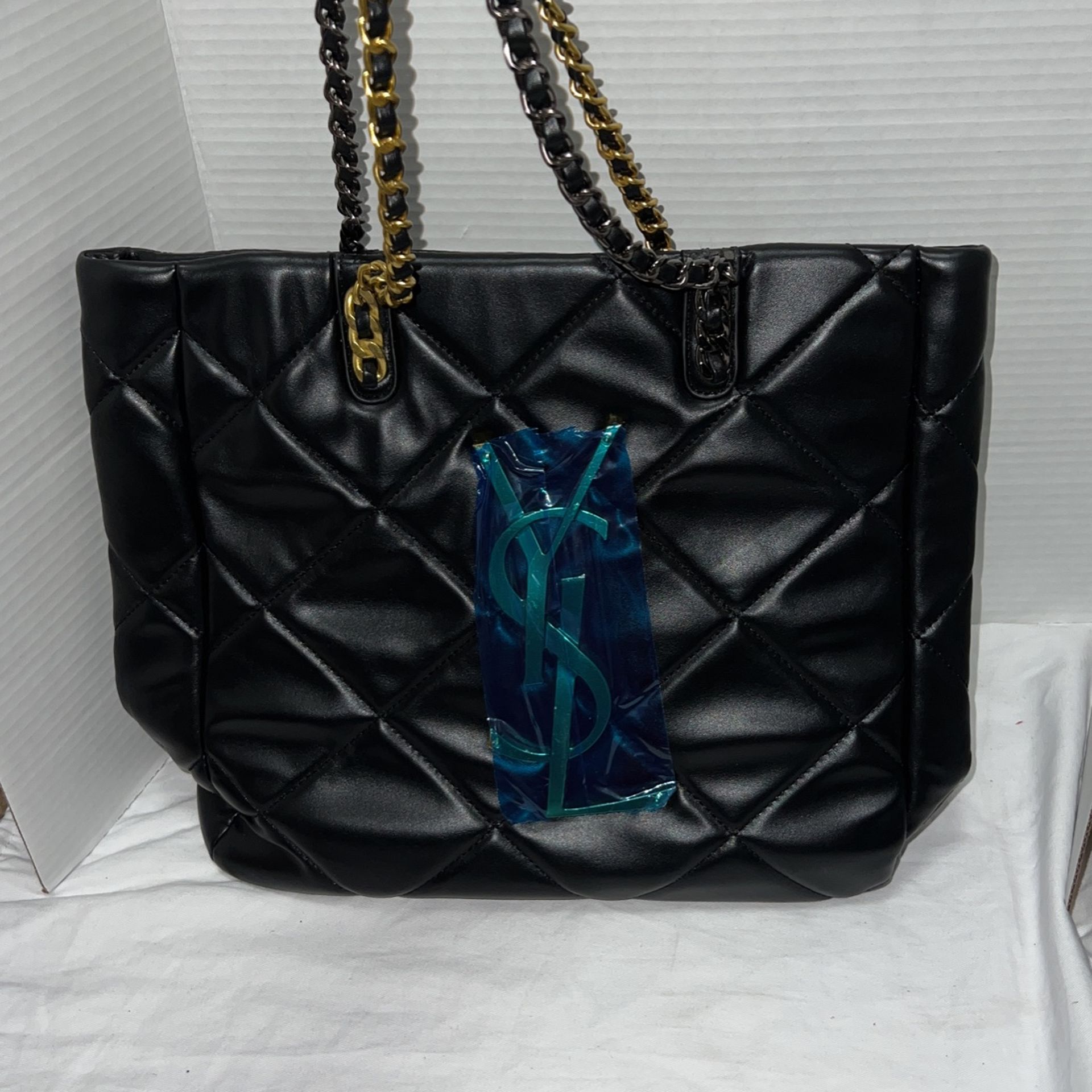 Black Tote With Chain Handle