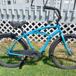 26-in Adult Beach Cruiser Bike Single Speed With New Chain Ready To Ride