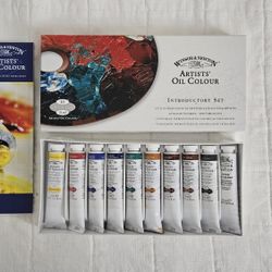 Winsor & Newton Artists' Oil Colour Paint Introductory Set, Ten 21ml Tubes, Crimson,Yellow,Green, 0.7 Fl Oz (Pack of 10)