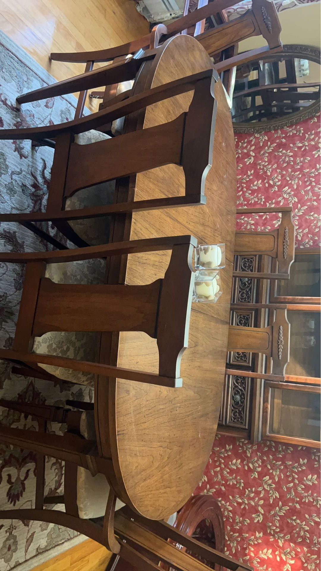 Dining table and China cabinet