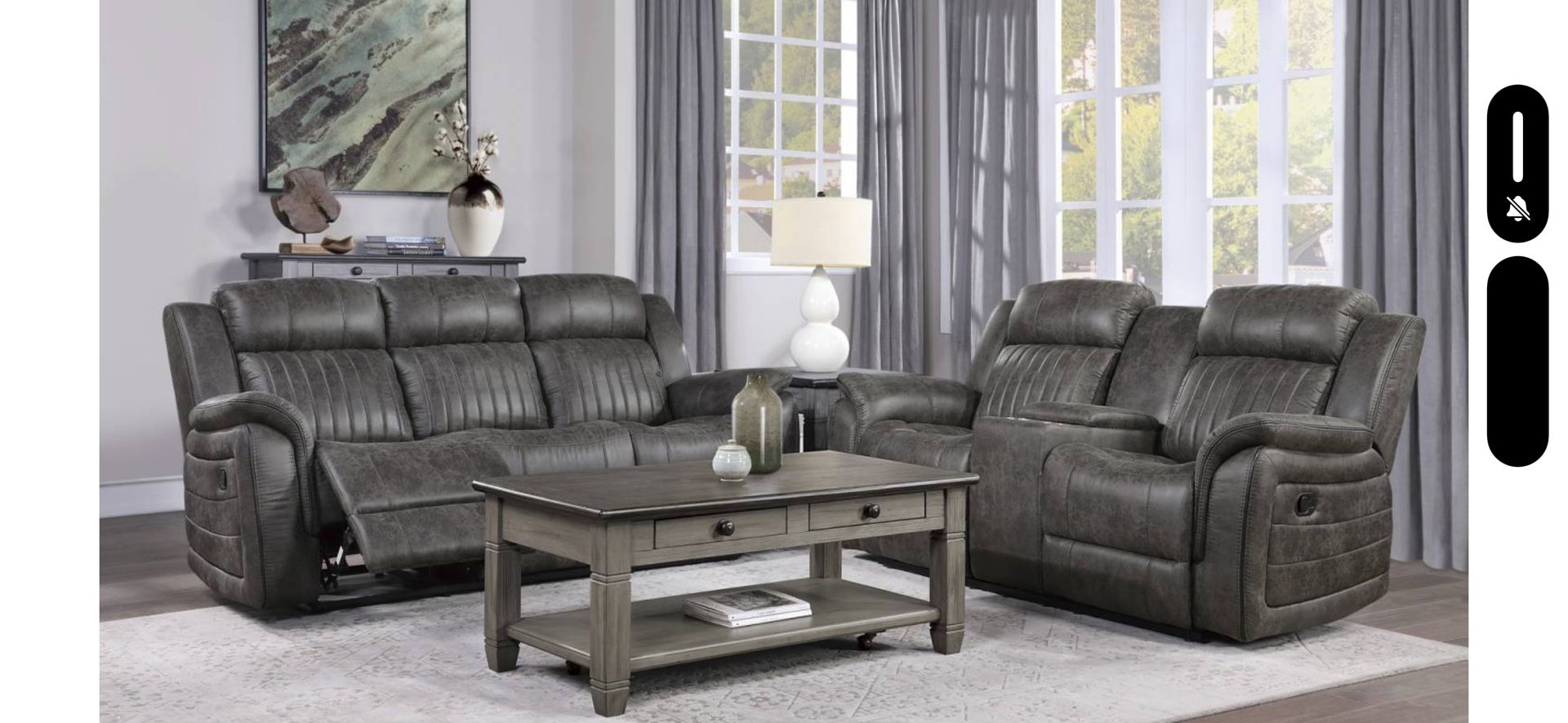 Recliner Sofa and Love Seat 9479