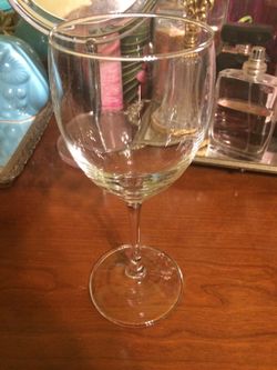 Four French wine glasses