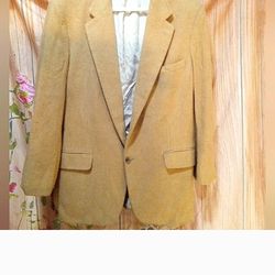 Vintage 70's Macys Mens Club Room Botany 500 Tailored 100% Camel Hair Sport Coat