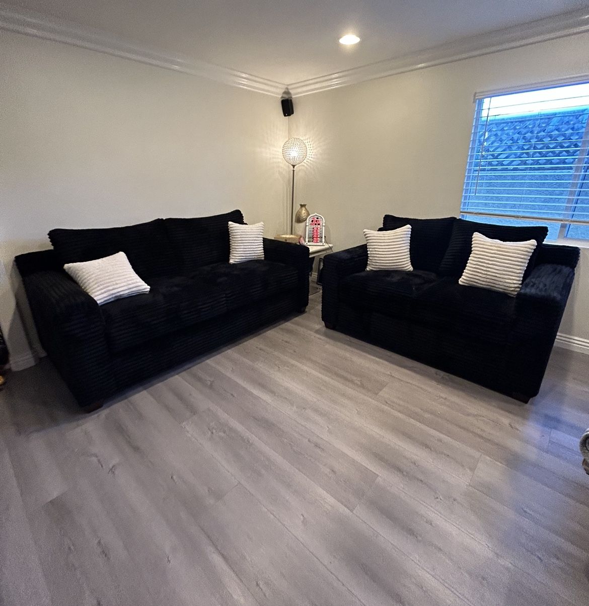 Brand New Elegant Corduroy Sofa Loveseat Set