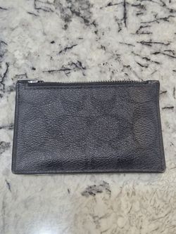 Coach Zip Card Case In Signature Canvas