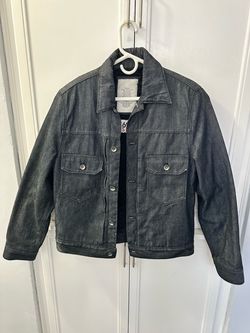 GAP 1969 Sherpa-Lined Denim Jacket – Gray/Black – Size SM