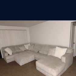 Sofia Gray 153'' 3 Piece Dual Chaise Sectional