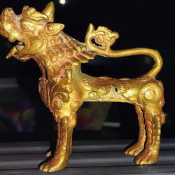 SOLID BRASS  foo Dog dog Statue 