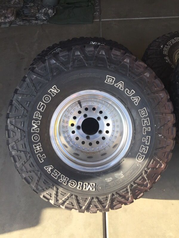 15x12 Wheels w/ 35x17.50-LT 15 Mickey Thompson Baja Belted Tires