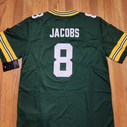 2025 NFL Green Bay Packers Team Green Bay Packers 8# Jacobs Rugby Clothes Man