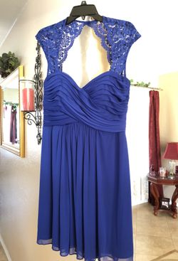 Beautiful Lace top, Blue Dress. elegant Chiffon Party Dress