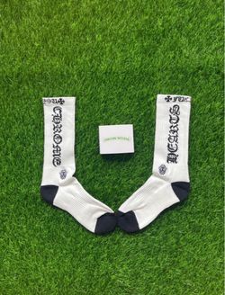 Chrome Hearts Crew Socks White Black