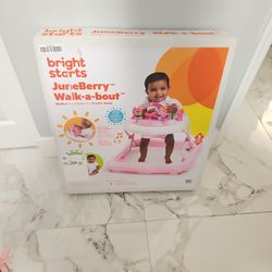 Bright Starts Adjustable Baby Walker with Activity Station, JuneBerry