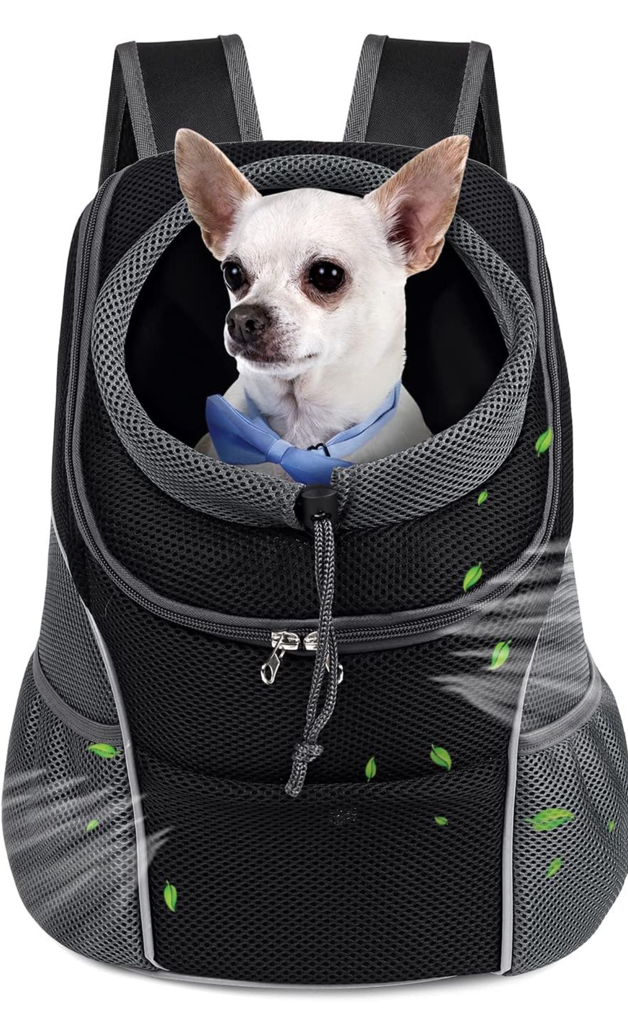 Pet Front, Head-Out Backpack Carrier Size (Small) with Side Storage Pockets (Black) 