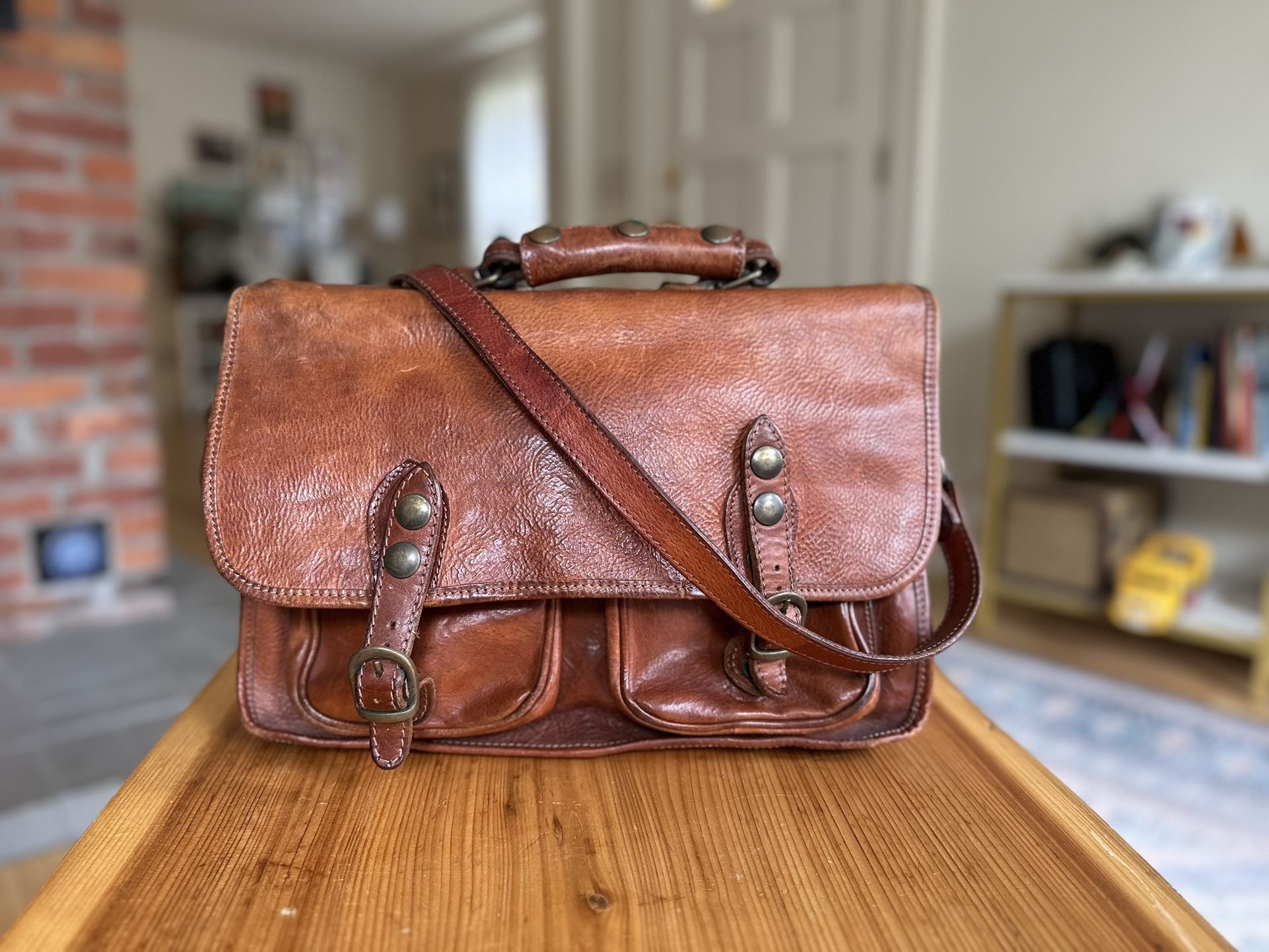 Leather Briefcase Satchel
